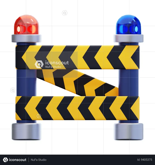 Cerco policial  3D Icon