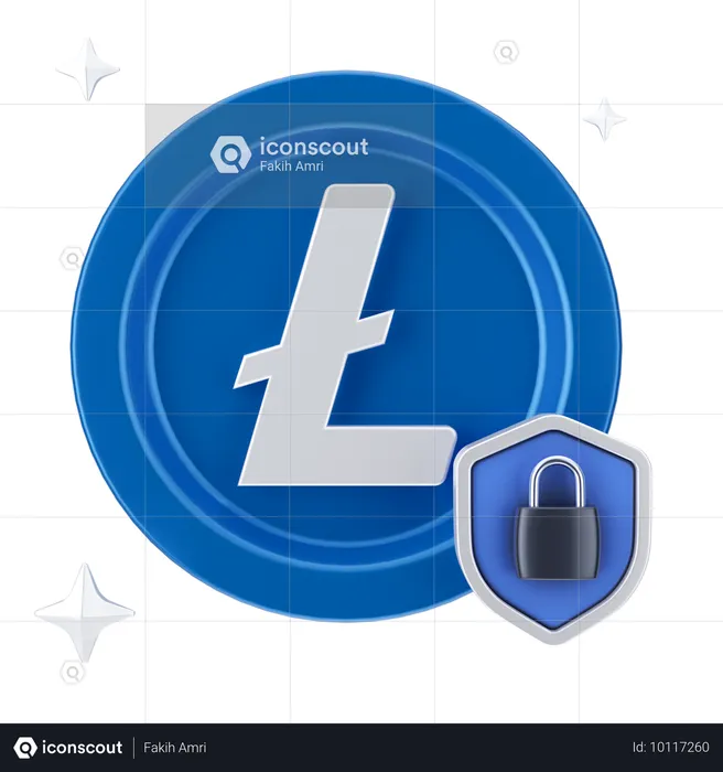 Linecoin Lock  3D Icon