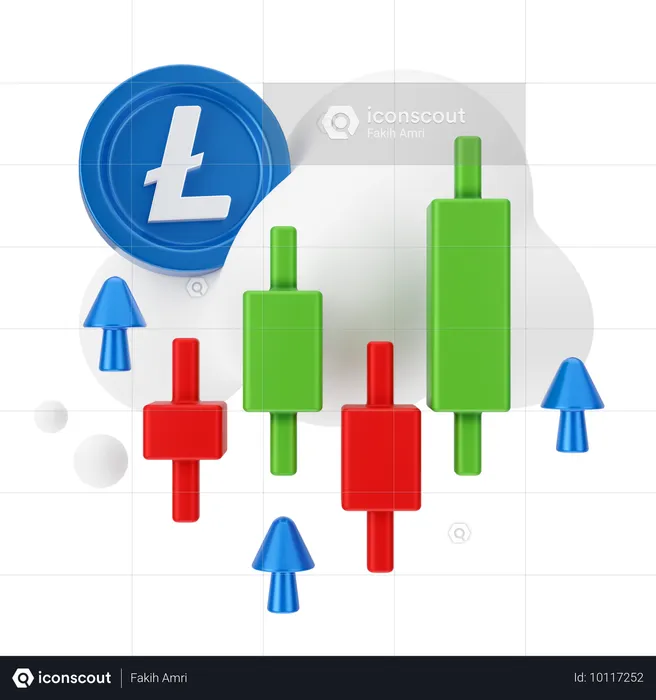 Linecoin Trading  3D Icon