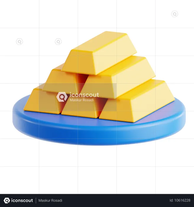 Lingot d'or  3D Icon
