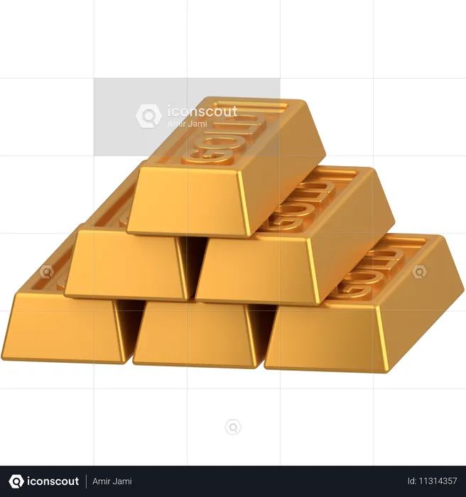 Lingot d'or  3D Icon