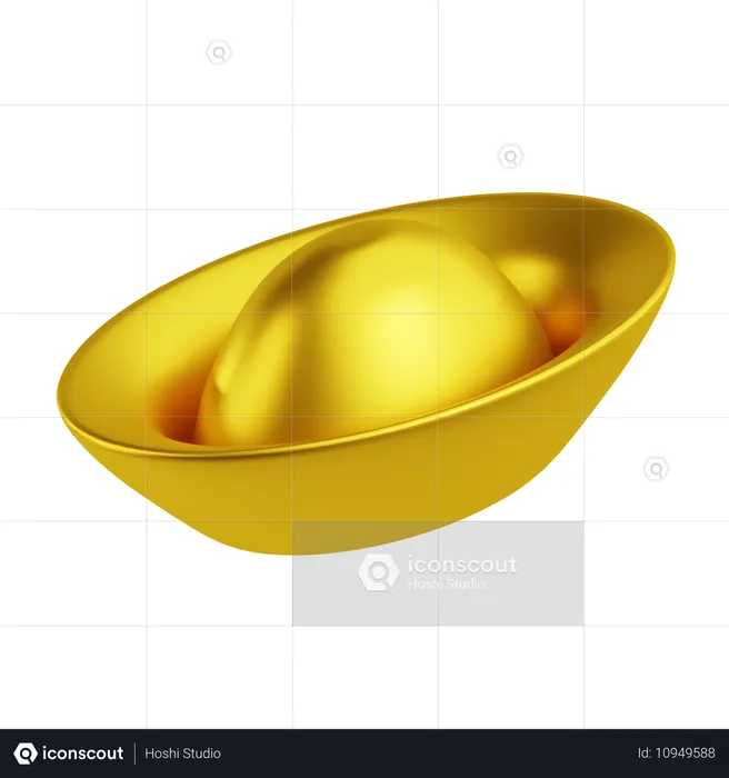 Lingote de oro  3D Icon