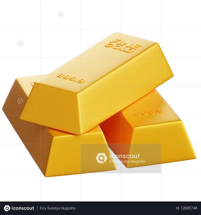 Barra de oro  3D Icon
