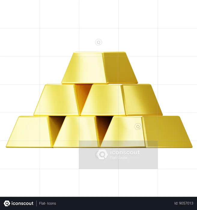 Barras de oro  3D Icon