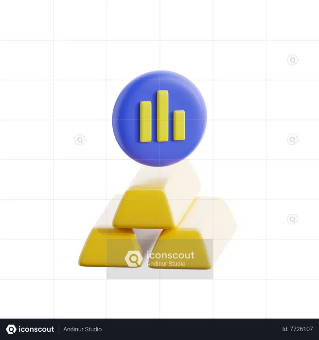 Barras de oro  3D Icon