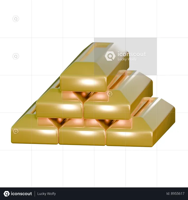 Lingots d'or  3D Icon