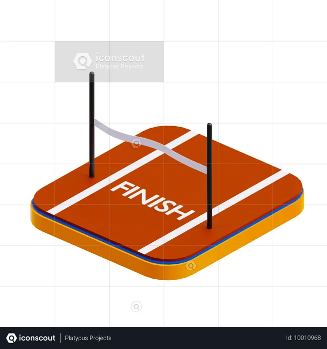 Linha de chegada  3D Icon