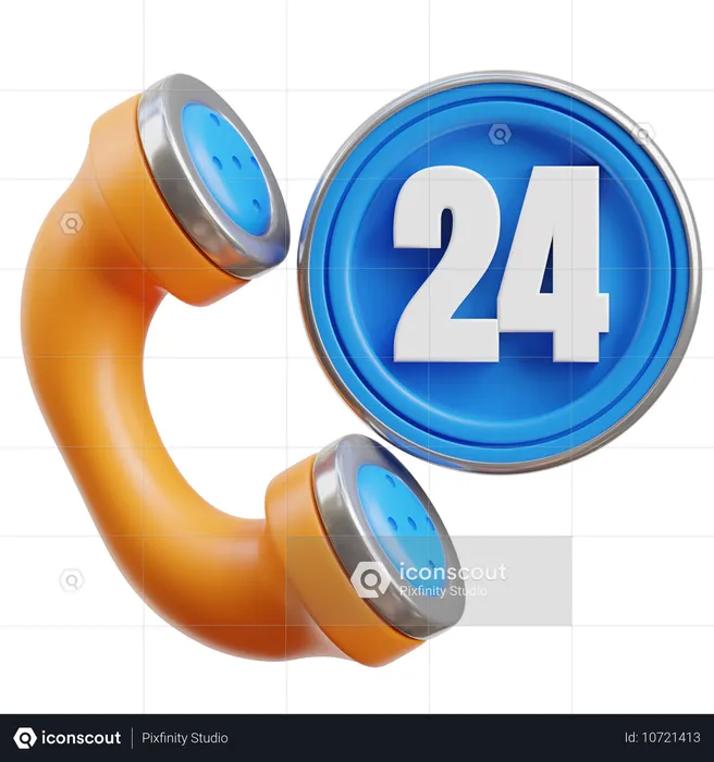 Linha direta 24 horas  3D Icon