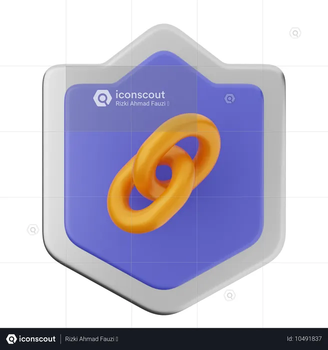 Link Shield Protection  3D Icon