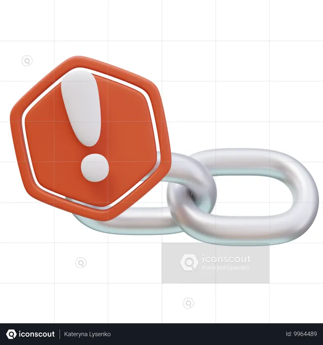 Link Warning  3D Icon