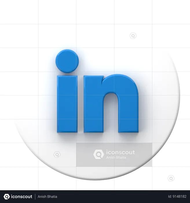 LinkedIn Logo 3D Icon