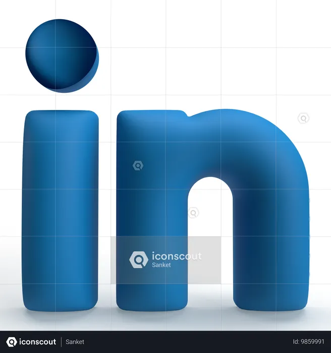 Linkedin  3D Icon