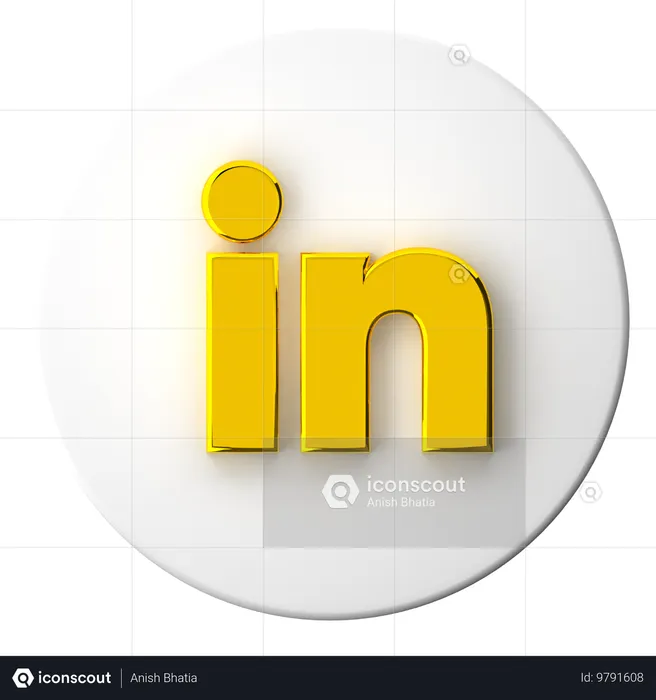 Linkedin Logo 3D Icon