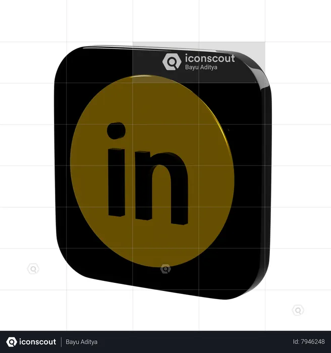 Linkedin  3D Icon