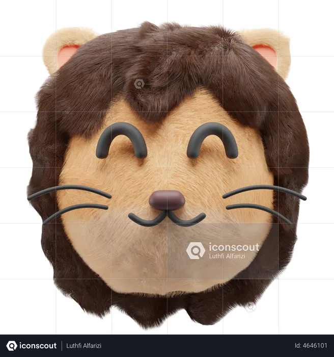 Lion  3D Illustration