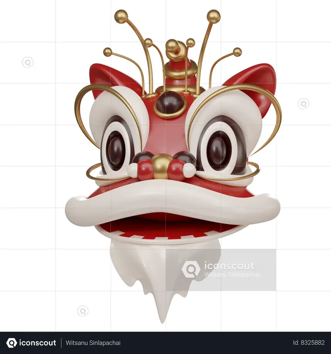 Lion Dance  3D Icon