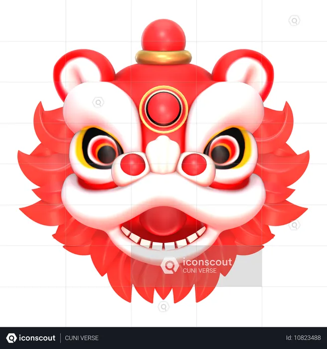 獅子舞  3D Icon