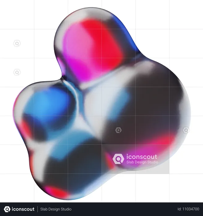 Liquid Abstract Shape  3D Icon