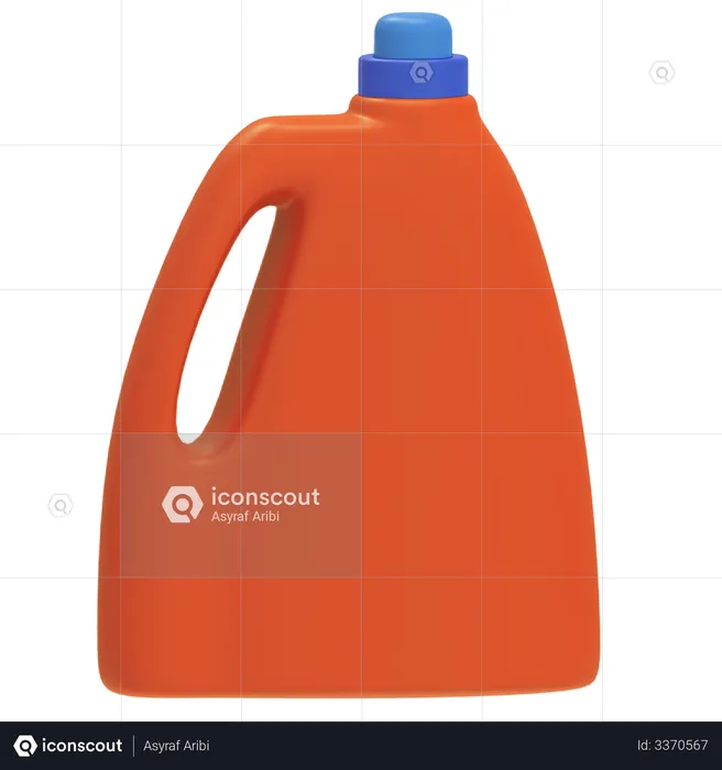 Liquid detergent  3D Illustration