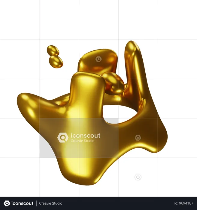 Liquid Shapes  3D Icon