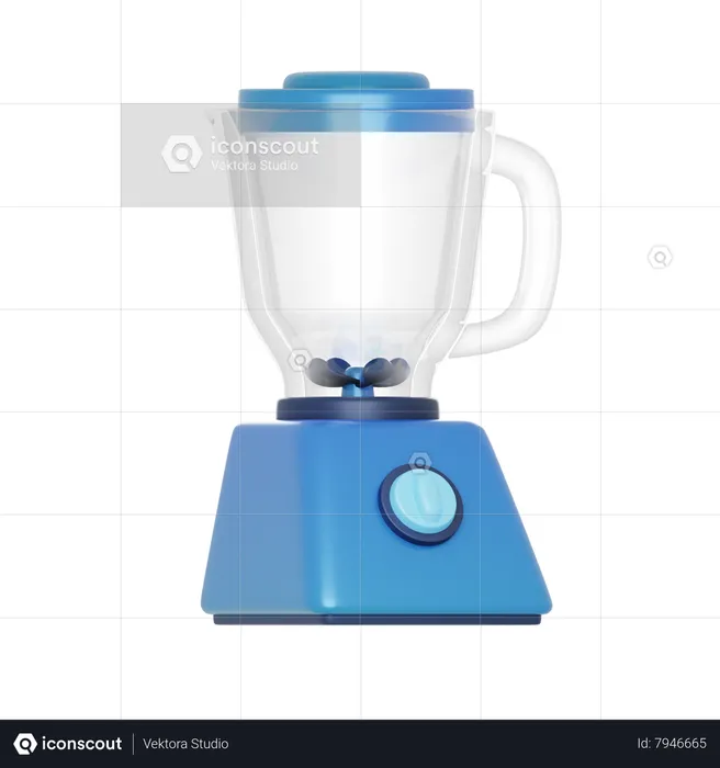 Liquidificador azul  3D Icon