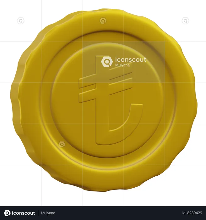 Lira Coin  3D Icon