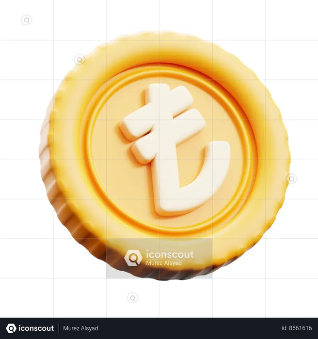 Lira Turquia Moeda  3D Icon