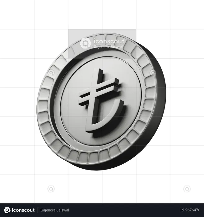 Lira turca  3D Icon