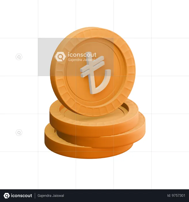 Lira turca  3D Icon