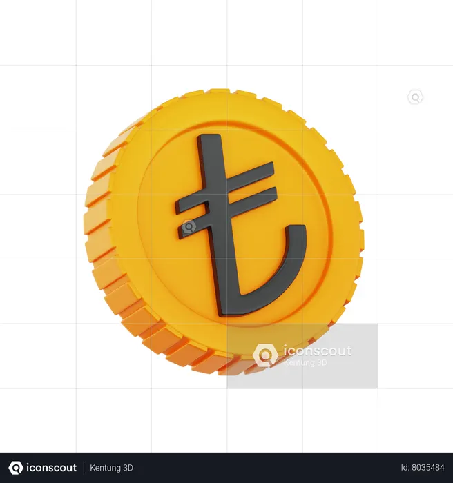 Lira Turkey  3D Icon