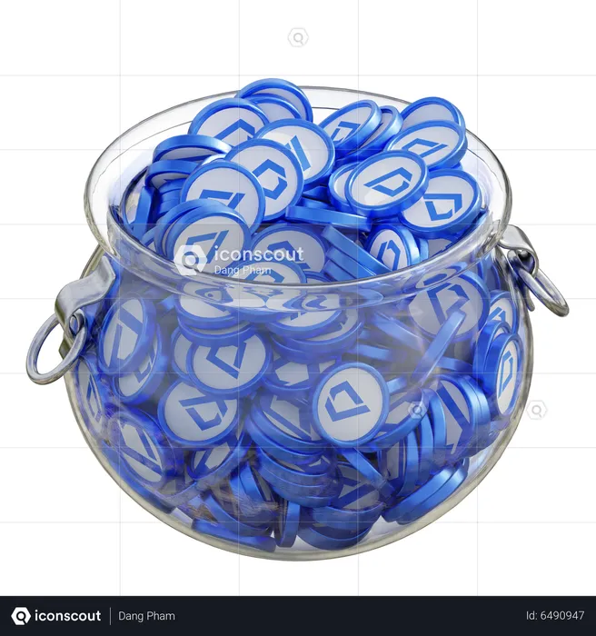 Lisk, pot en verre transparent LSK  3D Icon