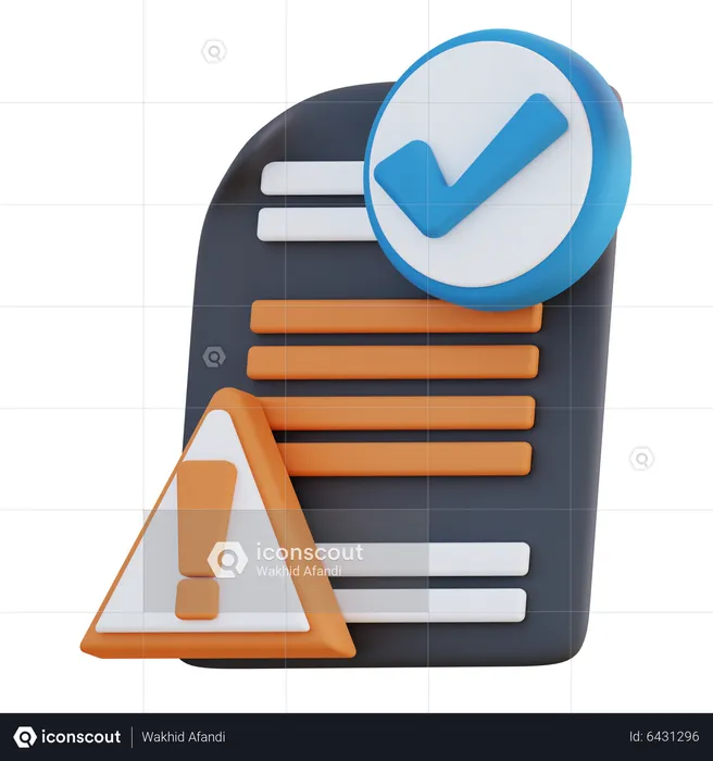 List Alert  3D Icon