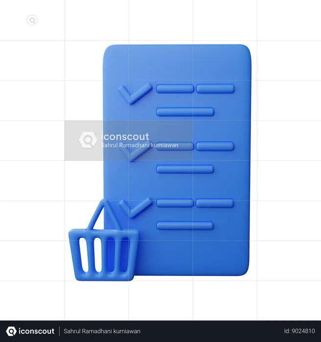 Lista de la compra  3D Icon