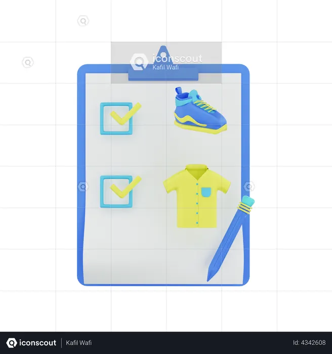 Lista de compras  3D Icon