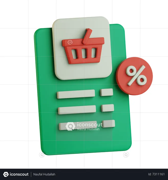 Lista de compras  3D Icon