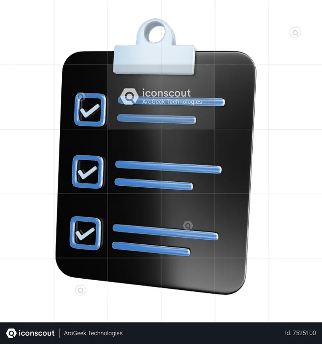 Lista de controle  3D Icon