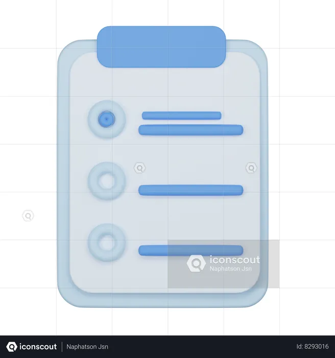 Lista de quehaceres  3D Icon