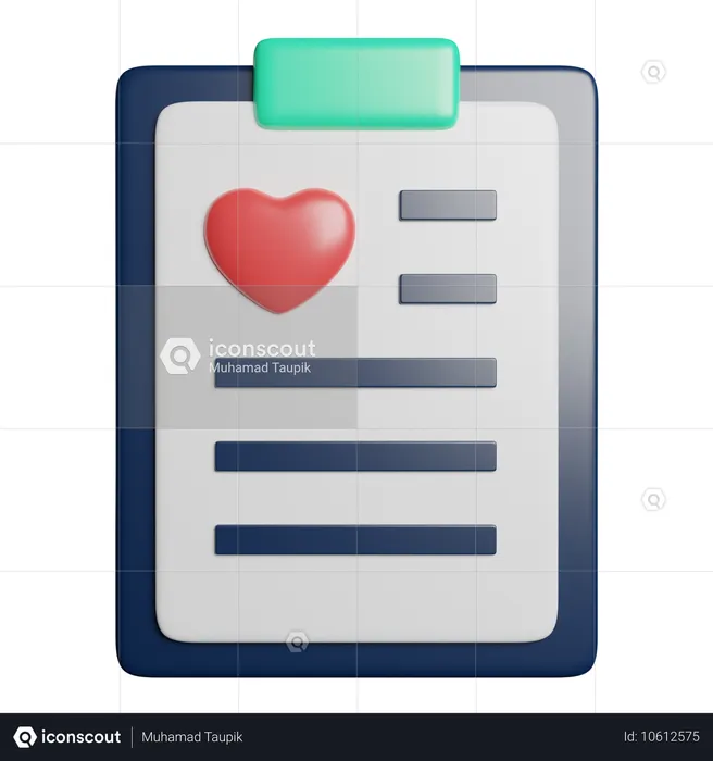 Lista de documentos da área de transferência  3D Icon