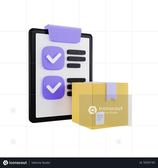 Lista de entrega  3D Icon