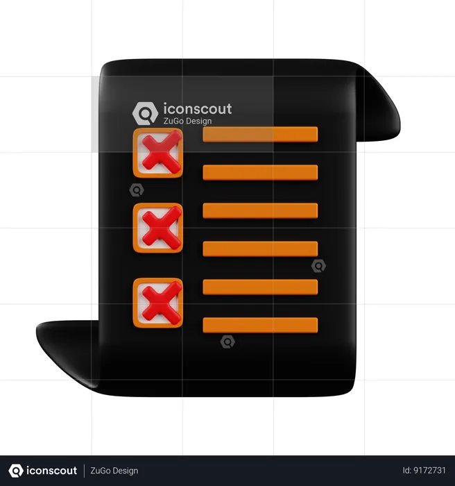 Lista de controle  3D Icon