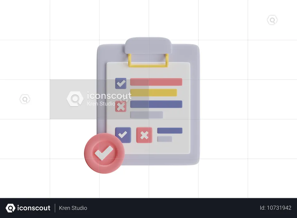 Lista de controle  3D Icon