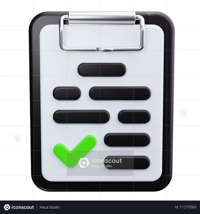 Lista de controle  3D Icon