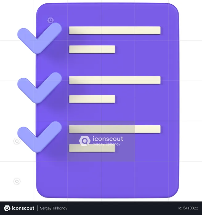Lista de controle  3D Icon