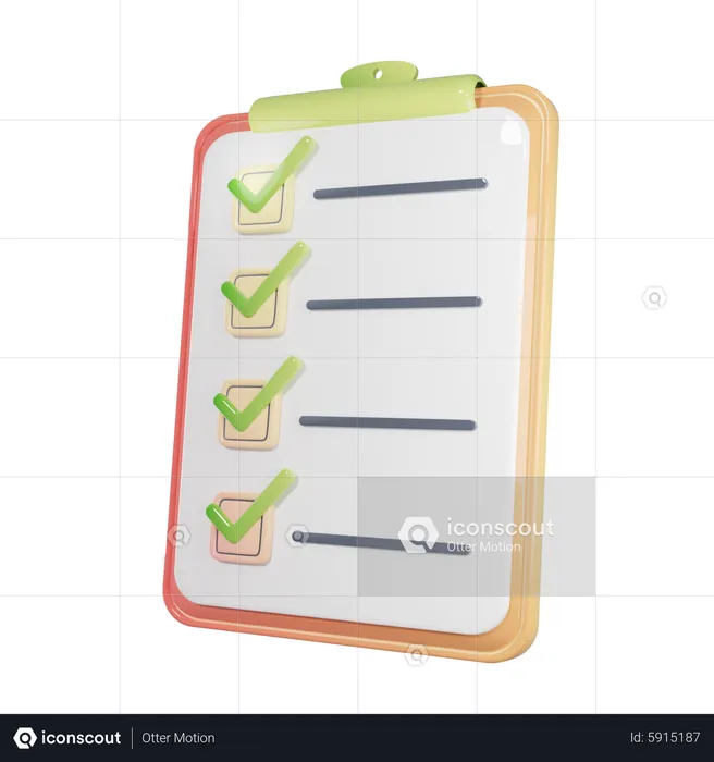 Lista de controle  3D Icon