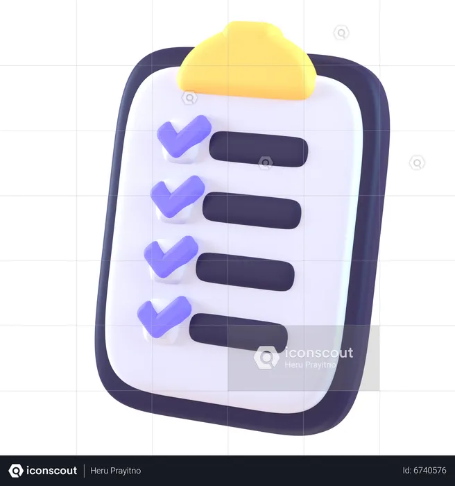 Lista de controle  3D Icon