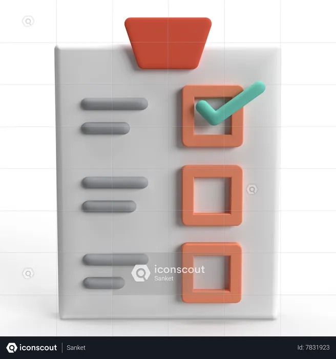 Lista de controle  3D Icon