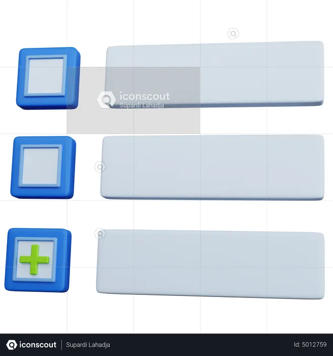 Lista de verificação com marca adicionar  3D Icon