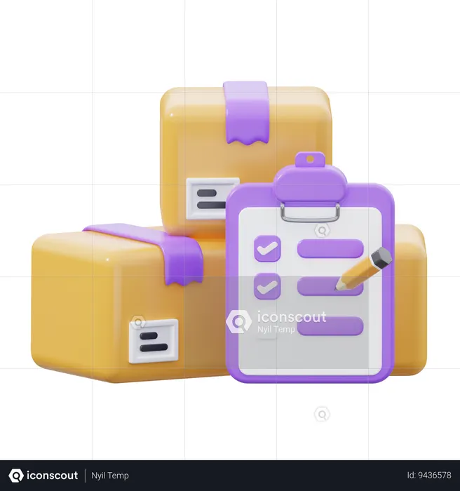 Lista de verificação de entrega  3D Icon