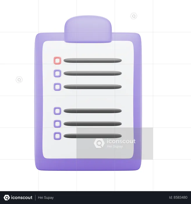 Lista de Verificación  3D Icon