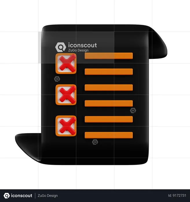 Lista de Verificación  3D Icon
